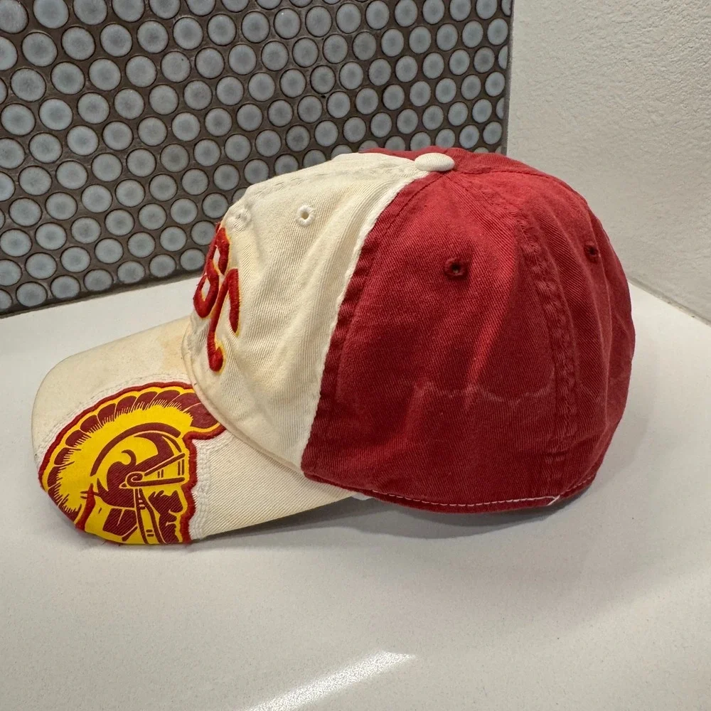 Vintage‎ USC Trojans Hat Cap SC Logo Fitted Medium Southern Cal Red Yellow